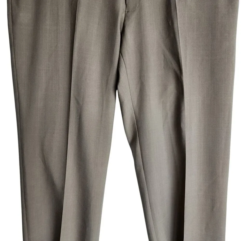 ​Haggar E-Clo Stria Dress Pants Men 40x29 Taupe Brown Classic Fit NWT Repreve
